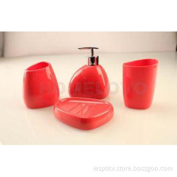Irregular Fashion Watermelon Red Bathroom Set complete Bath